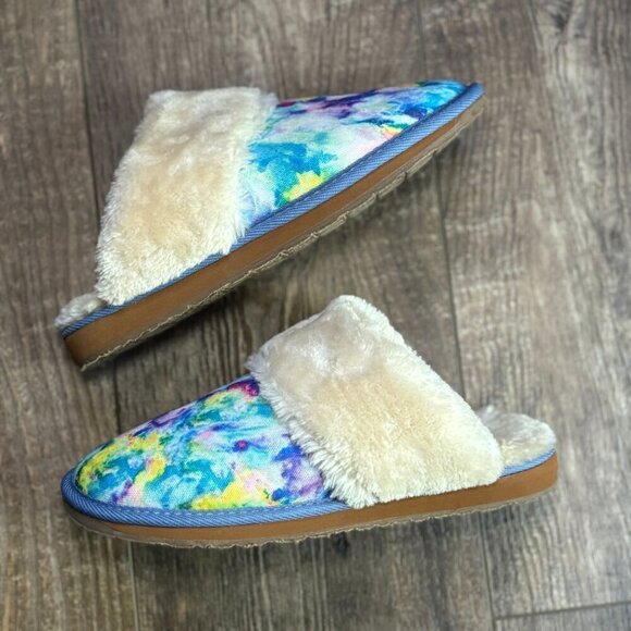 Minnetonka Jennifer Mulitcolor Tie Dye Scuff Slippers Women's Size 8 - Picture 4 of 11